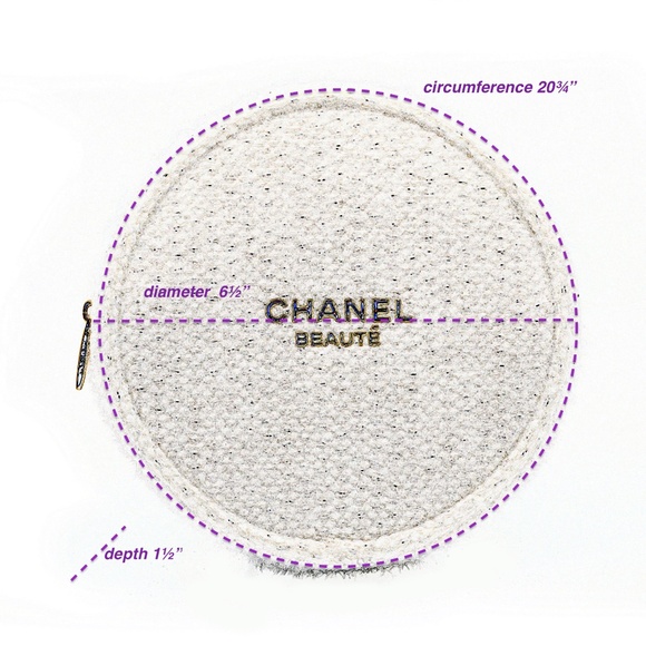 CHANEL BEAUTÉ White Tweed Makeup Case + FREE Foundation - Picture 3 of 13